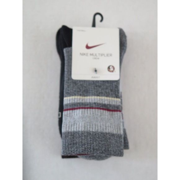 Nike DA6835 Men Sz 8-12 Women Sz 10-13 FL State Seminoles Multiplier Crew Socks - Picture 3 of 9